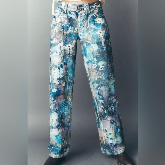 New Free People We The Free Tennessee Low-Rise Illusions Jeans Canvas Sz 26 - Picture 2 of 16